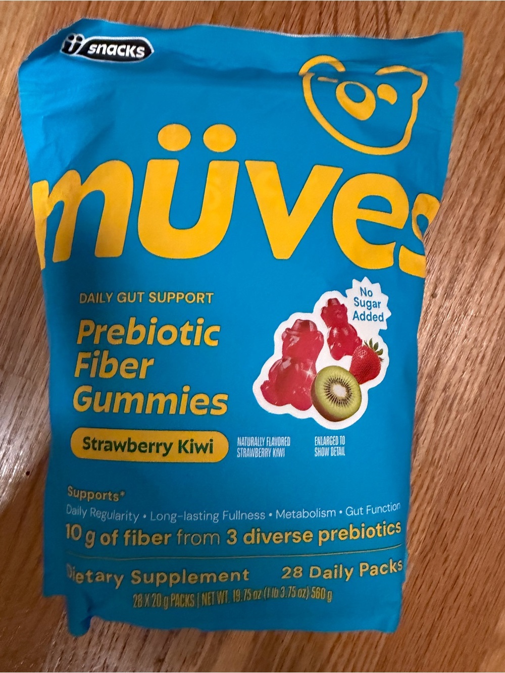 Muves Prebiotic Fiber Gummies Strawberry Kiwi BRAND NEW SEALED!